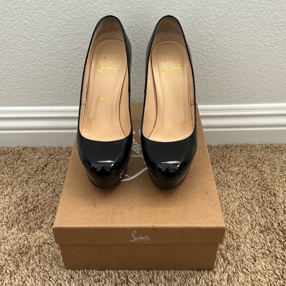 Christian Louboutin Black Patent Leather Heels